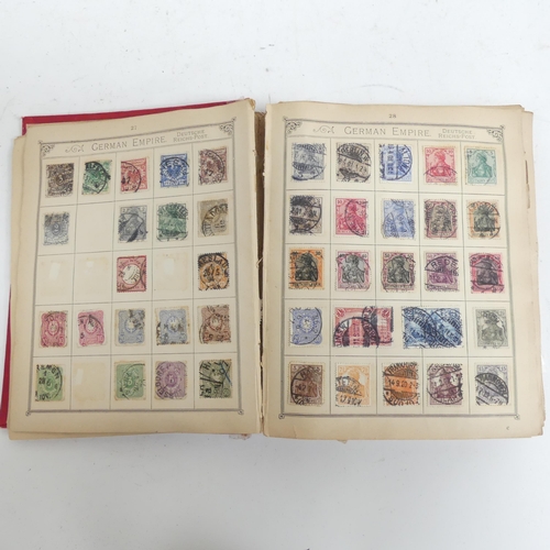 132 - The Lincoln stamp album, a stock book of UK, Commonwealth and worldwide stamps, including Penny Reds... 