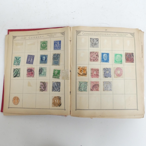 132 - The Lincoln stamp album, a stock book of UK, Commonwealth and worldwide stamps, including Penny Reds... 