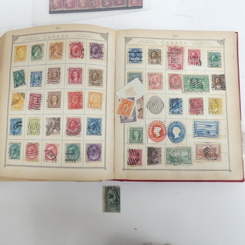 132 - The Lincoln stamp album, a stock book of UK, Commonwealth and worldwide stamps, including Penny Reds... 