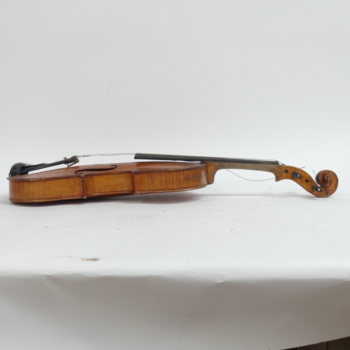 257 - A 7/8 size Italian violin, with label reading 