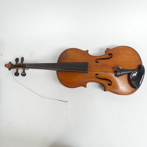 257 - A 7/8 size Italian violin, with label reading 