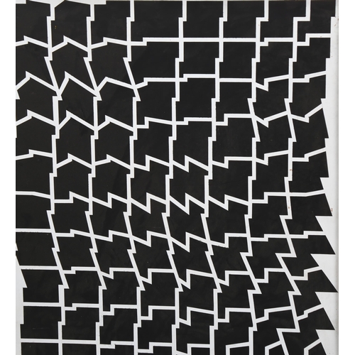 518 - Cliff Myerson, 2 abstract geometric paper cut-out compositions, largest 79cm x 74cm, framed (2)