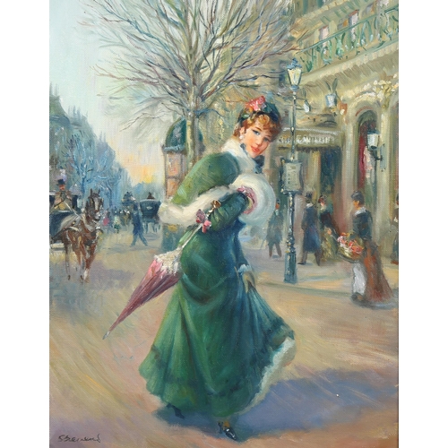 551 - John Strevens (1902 - 1990), Au Boulevard, oil on canvas, signed and inscribed verso, 46cm x 36cm, f... 