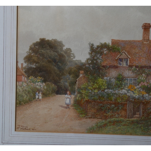 558 - Thomas Hunn, Hurtmore Surrey, watercolour, signed and dated 1910, 26cm x 37cm, framed