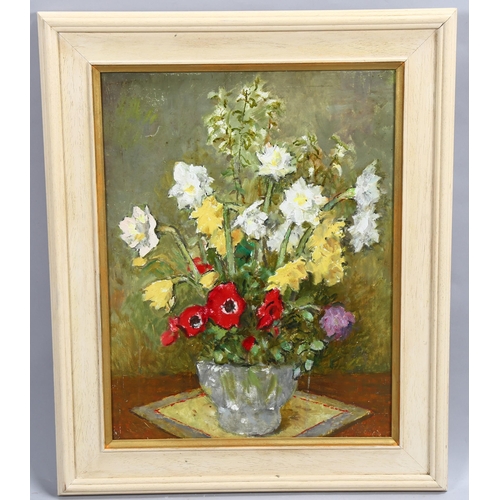 564 - Carl Felkel, still life, oil on board, 45cm x 34cm, framed