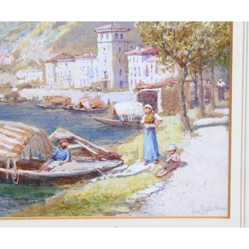 565 - Charles Rowbotham, Pella Italy, watercolour, signed, 16cm x 29cm, framed