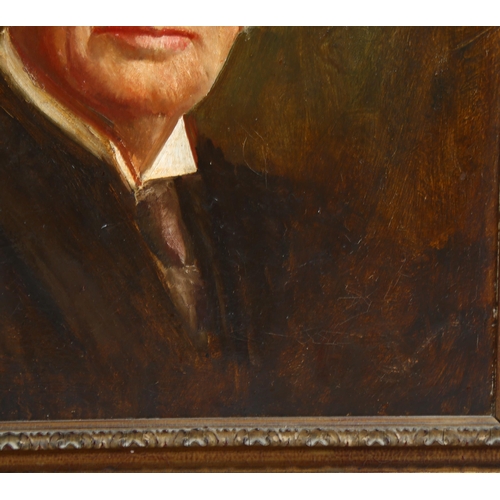 578 - Early 20th century portrait of a man, oil on canvas, unsigned, 50cm x 40cm, framed