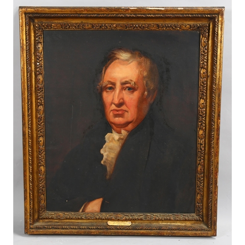 579 - 19th century English School, portrait of Tilden Smith of Vinehall, plaque on frame states painted Ju... 