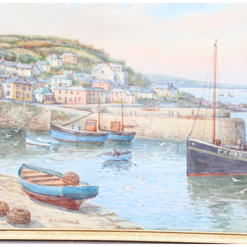 590 - Thomas Herbert Victor (1894 - 1980), Mousehole harbour, watercolour, signed and titled, 24cm x 34cm,... 