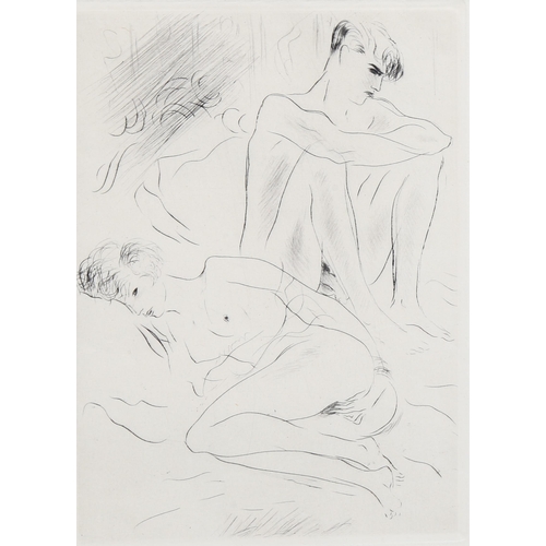 597 - Marcel Vertes (1895 - 1961), 3 x erotic etchings from the 1929 portfolio Cheri, largest image 25cm x... 