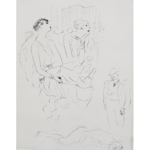 597 - Marcel Vertes (1895 - 1961), 3 x erotic etchings from the 1929 portfolio Cheri, largest image 25cm x... 