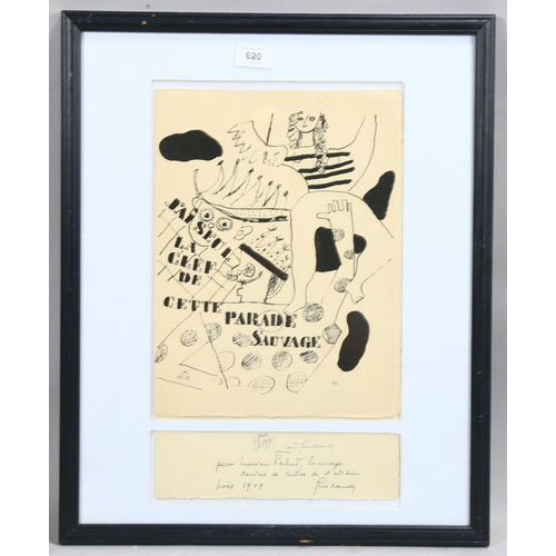 620 - Fernand Leger, from Rimbaud set 1949, lithograph with Leger justification signature and publisher de... 