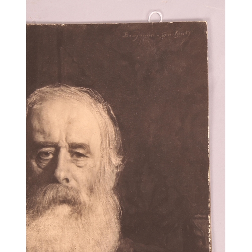 630 - After Frederick Hollyer, portrait of Jean-Joseph Benjamin-Constant, photographic print on card with ... 