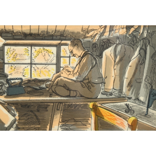 667 - Edward Bawden (1903 - 1989), the tailor/the butcher, colour lithograph, published by Curwen Press 19... 