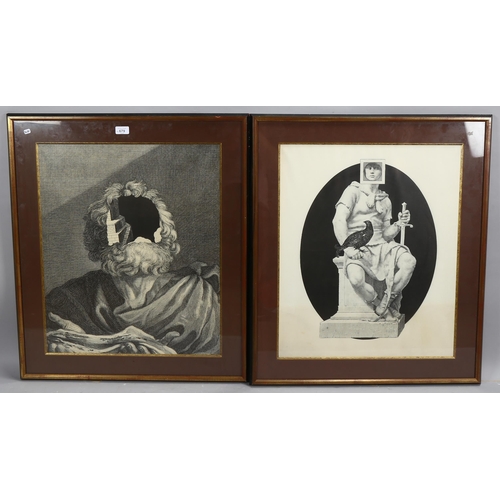 679 - **DESCRIPTION AMENDMENT** 4 large surrealist Classical *prints*, unsigned, largest overall frame dim... 