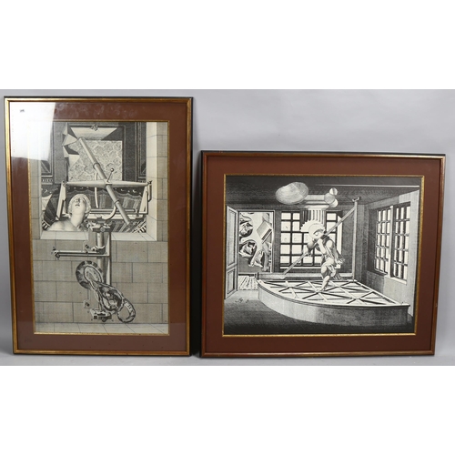 679 - **DESCRIPTION AMENDMENT** 4 large surrealist Classical *prints*, unsigned, largest overall frame dim... 