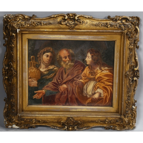 683 - 19th century Continental School, religious study, watercolour, unsigned, 22cm x 27cm, framed