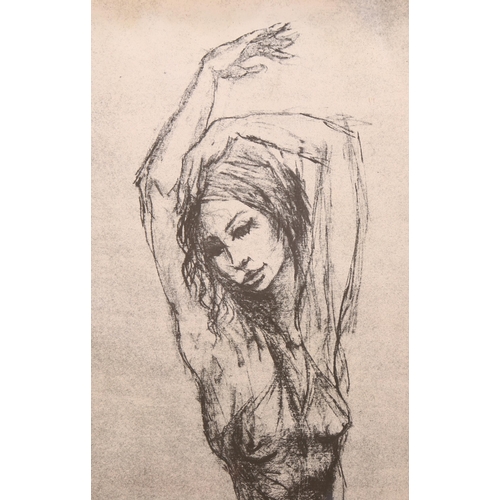 686 - Tom Merrifield (born 1932), study of a dancer, lithograph, signed in pencil, 58cm x 22cm, framed