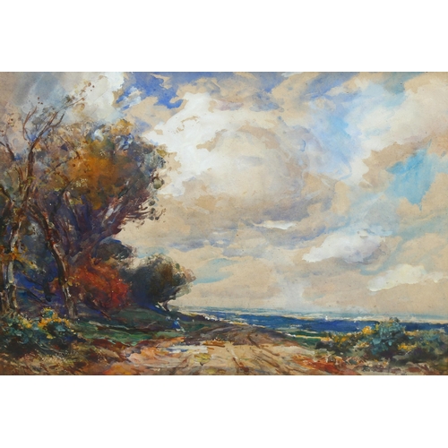 730 - Thomas William Morley, wooded landscape, watercolour, signed, 36cm x 53cm, framed