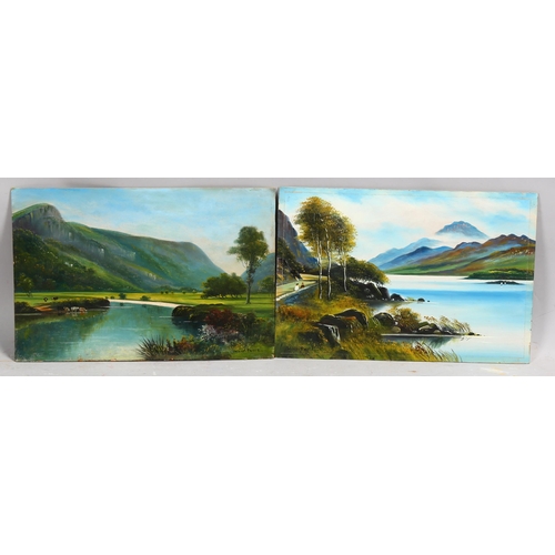 732 - Norman Willis-Pryce, pair of Highland landscapes, oils on board, signed, 26cm x 38cm, unframed