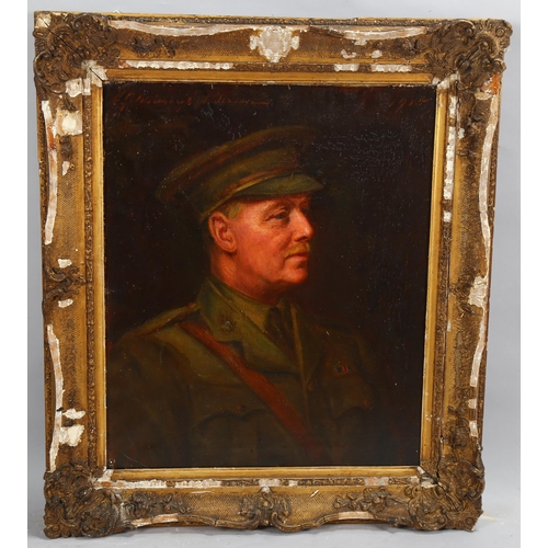 745 - Charles Goldsborough Anderson (1865 - 1936), portrait of Earl Douglas Haig, signed and dated 1915, 6... 