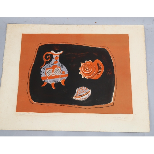 750 - Henri Hayden, abstract still life, artist's proof lithograph, signed in pencil, dated '62, image 38c... 