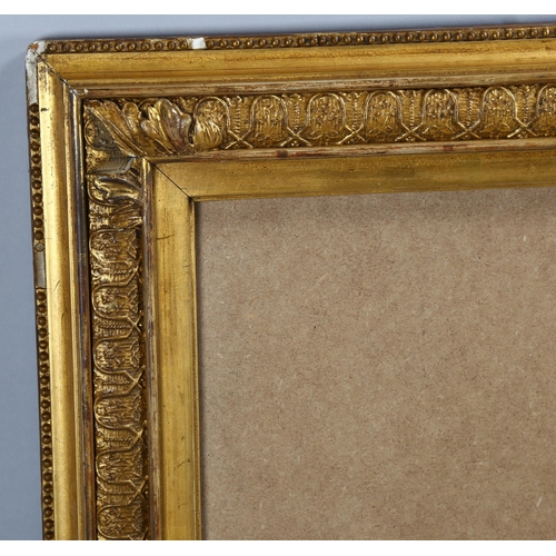 755 - A large 19th century gilt-gesso frame, inside measurement 74cm x 96cm