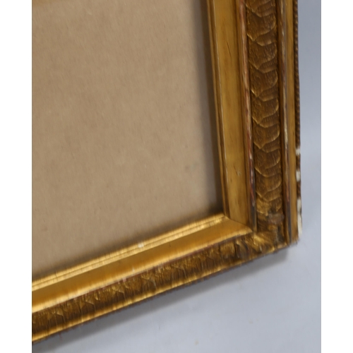 755 - A large 19th century gilt-gesso frame, inside measurement 74cm x 96cm