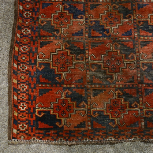 164 - A Beshir, Turkmenistan rug, circa early 20th century, 267 x 109cm