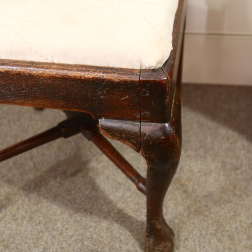 197 - An 18th century ash corner armchair with drop-in seat