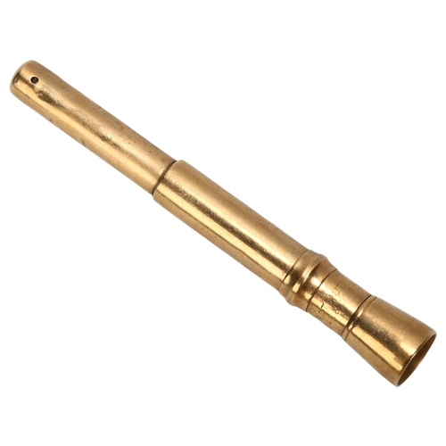 23 - A 9ct gold cigar piercer by S Mordan & Co, L&C Hardtmuth design, marked 375 and makers marks, 11.5gr... 