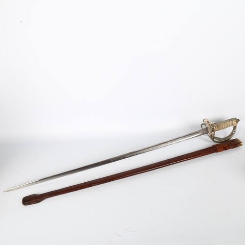 33 - A Royal Artillery Officers sword, engraved on blade 