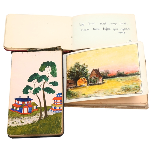 40 - 3 early 20th century autograph/sketch albums