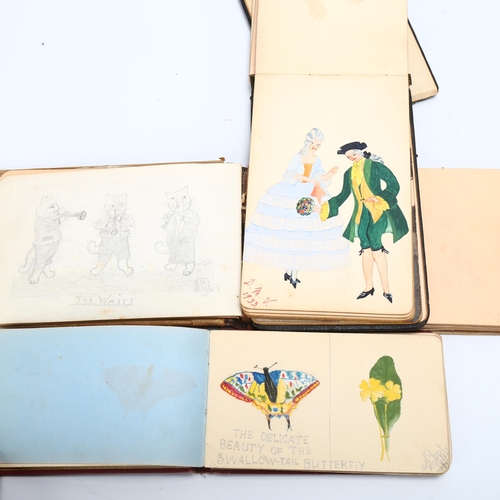 40 - 3 early 20th century autograph/sketch albums