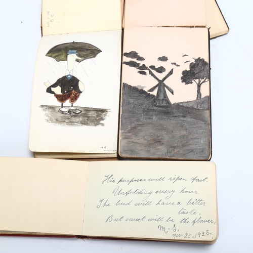 40 - 3 early 20th century autograph/sketch albums