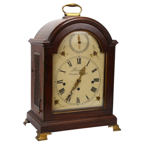 8 - A fine George III mahogany bracket clock, by Barraud, Cornhill London, circa 1802, 8-day fusee movem... 