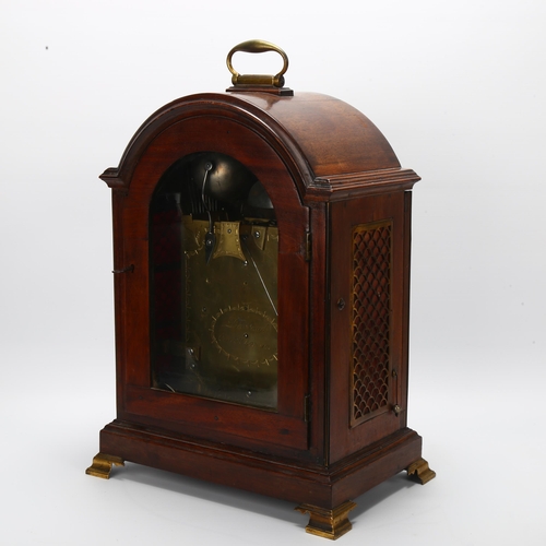 8 - A fine George III mahogany bracket clock, by Barraud, Cornhill London, circa 1802, 8-day fusee movem... 