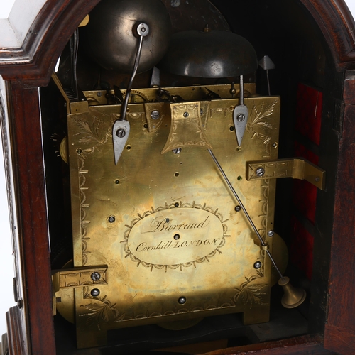 8 - A fine George III mahogany bracket clock, by Barraud, Cornhill London, circa 1802, 8-day fusee movem... 