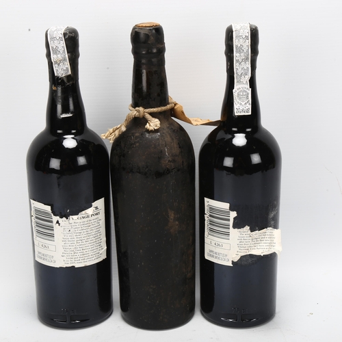 97 - 2 bottles of Cockburn's 1991 Vintage Port wine, together with another vintage bottle unmarked with m... 