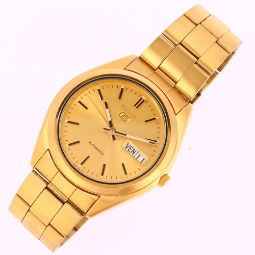 Seiko 5 gold plated hot sale