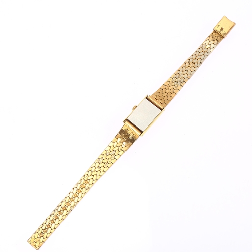 1028 - OMEGA - a lady's gold plated stainless steel De Ville mechanical bracelet watch, ref. 511.0459, circ... 