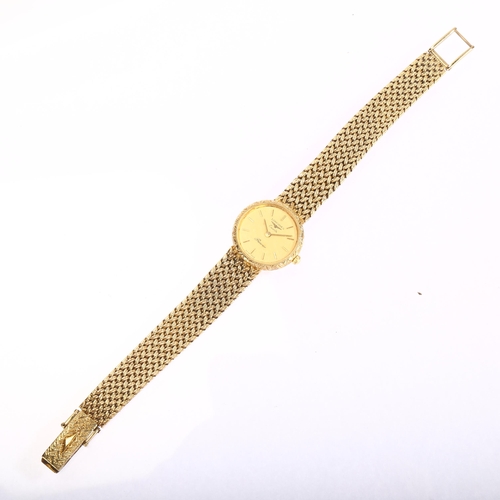 1036 - LONGINES - a lady's 9ct gold Presence quartz bracelet watch, ref. 24.496.888, champagne dial with ap... 