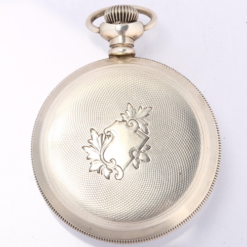 1064 - COVENTRY ASTRAL - an early 20th century open-face keyless side-wind pocket watch, white enamel dial ... 