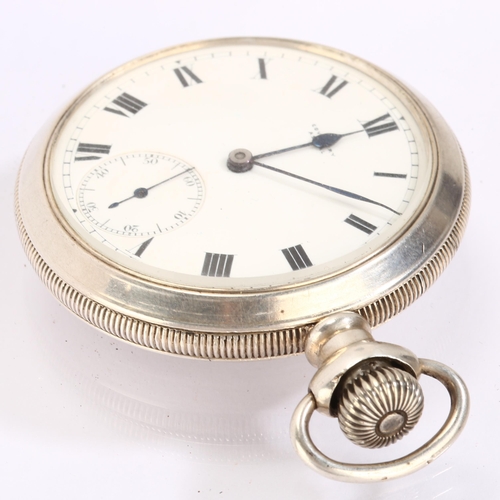 1064 - COVENTRY ASTRAL - an early 20th century open-face keyless side-wind pocket watch, white enamel dial ... 