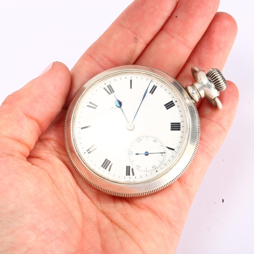 1064 - COVENTRY ASTRAL - an early 20th century open-face keyless side-wind pocket watch, white enamel dial ... 