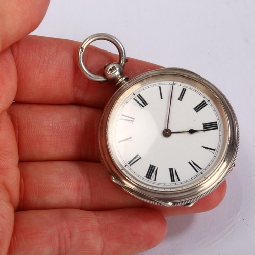 1066 - 5 Continental silver fob watches, including Waltham example, largest case width 38mm (5)