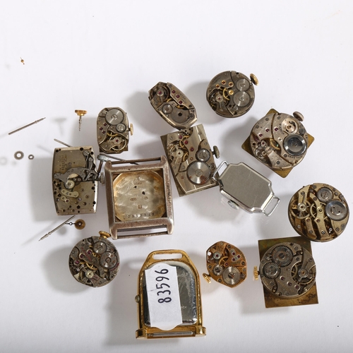 1070 - Various wristwatch movements, including Rolex, Doxa, Astral etc