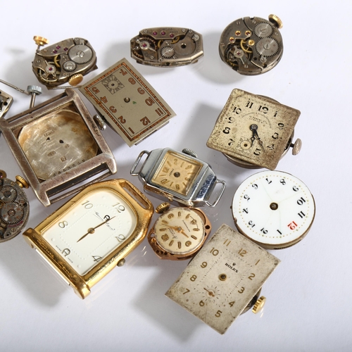 1070 - Various wristwatch movements, including Rolex, Doxa, Astral etc