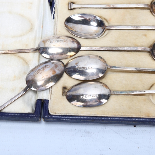 1472 - 4 cased sets of silver teaspoons