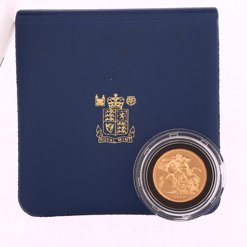 1224 - An Elizabeth II 1979 gold full sovereign coin, in Royal Mint case